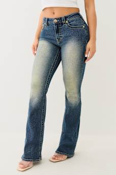 BECCA GLITTER SPRAY MID RISE BOOTCUT JEAN, image 3