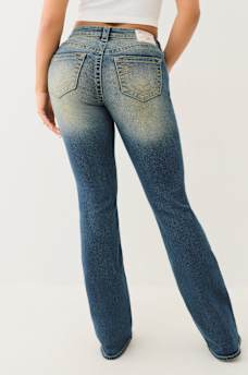 BECCA GLITTER SPRAY MID RISE BOOTCUT JEAN, image 4