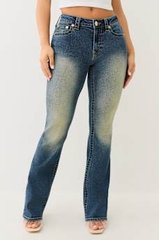 BECCA GLITTER SPRAY MID RISE BOOTCUT JEAN, image 1