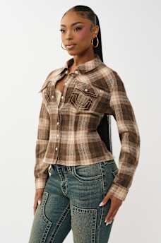 SLIM BUTTON DOWN PLAID SHIRT, image 3