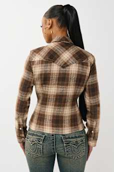 SLIM BUTTON DOWN PLAID SHIRT, image 4