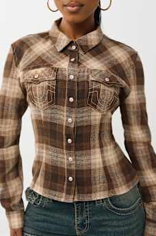 SLIM BUTTON DOWN PLAID SHIRT, image 5