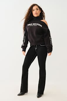 TURTLENECK COLD SHOULDER SWEATER, image 2