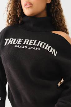 TURTLENECK COLD SHOULDER SWEATER, image 5
