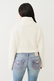 PATCH EMBROIDERY TURTLENECK SWEATER, image 3