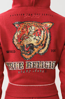 CRYSTAL TIGER ZIP HOODIE, image 1