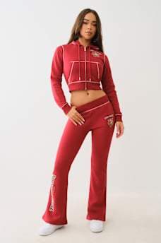 CRYSTAL TIGER FLARED SWEAT PANT, image 2
