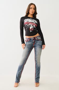 CRYSTAL GRAPHIC RUCHED TEE, image 2
