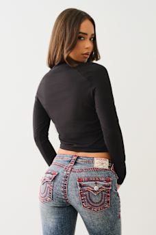 CRYSTAL GRAPHIC RUCHED TEE, image 4