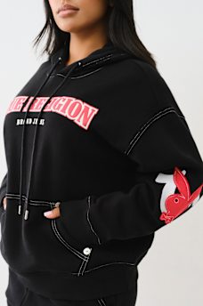 TRUE RELIGION X PLAYBOY FLEECE BOYFRIEND HOODIE, image 6