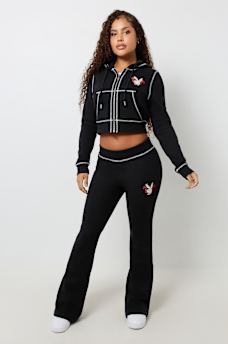 TRUE RELIGION X PLAYBOY CRYSTAL BOOTCUT SWEAT PANT, image 3