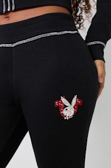TRUE RELIGION X PLAYBOY CRYSTAL BOOTCUT SWEAT PANT, image 6