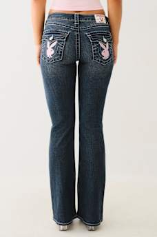 TRUE RELIGION X PLAYBOY BECCA MID RISE BOOTCUT JEAN, image 4