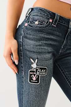 TRUE RELIGION X PLAYBOY BECCA MID RISE BOOTCUT JEAN, image 6