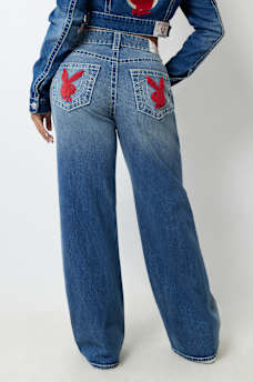 TRUE RELIGION X PLAYBOY BOBBI BIG T BAGGY JEAN, image 1