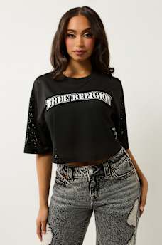 MESH BOXY JERSEY TEE, image 1