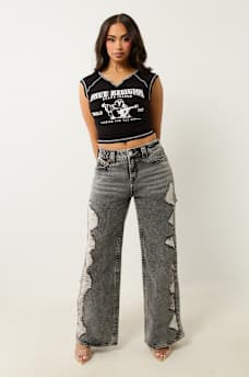 RIBBED WORLD TOUR NOTCH BABY TEE, image 2