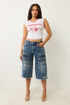 RIBBED WORLD TOUR NOTCH BABY TEE, image 2