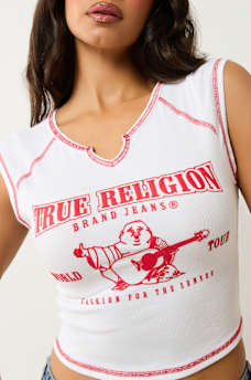 RIBBED WORLD TOUR NOTCH BABY TEE, image 3