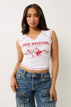 RIBBED WORLD TOUR NOTCH BABY TEE, image 1