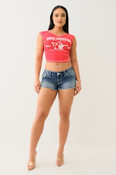 RIBBED WORLD TOUR NOTCH BABY TEE, image 3
