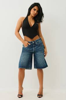 CRYSTAL PLUNGE HALTER TOP, image 3