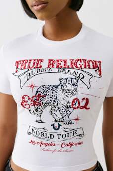 CRYSTAL LEOPARD BABY TEE, image 1