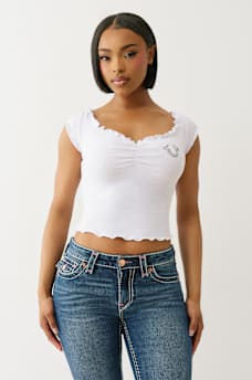 LETTUCE EDGE OFF-THE-SHOULDER TOP, image 2