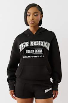 LOGO APPLIQUE BOYFRIEND HOODIE, image 2