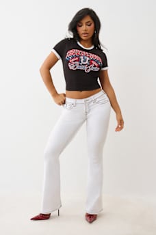 CRYSTAL LOGO RINGER BABY TEE, image 4