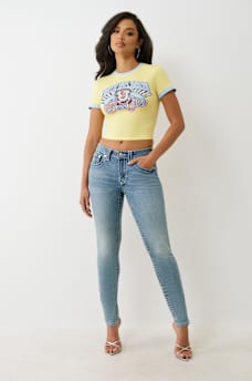 CRYSTAL LOGO RINGER BABY TEE, image 2