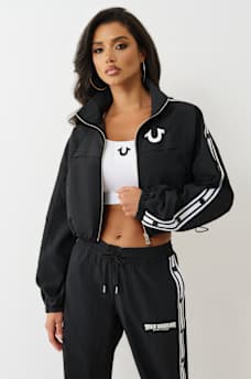 SHRUNKEN NYLON TRACK JACKET, image 1
