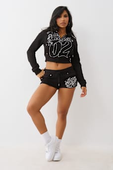 SHRUNKEN ROPE STITCH ZIP HOODIE, image 4