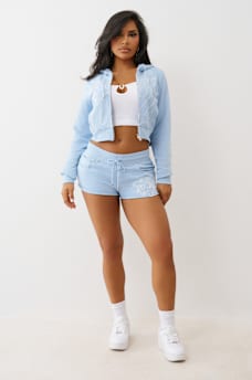 SHRUNKEN ROPE STITCH ZIP HOODIE, image 4