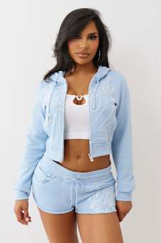 SHRUNKEN ROPE STITCH ZIP HOODIE, image 6