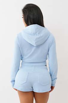 SHRUNKEN ROPE STITCH ZIP HOODIE, image 7