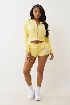SHRUNKEN ROPE STITCH ZIP HOODIE, image 5