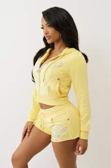 SHRUNKEN ROPE STITCH ZIP HOODIE, image 6
