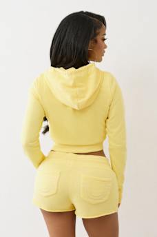 SHRUNKEN ROPE STITCH ZIP HOODIE, image 7
