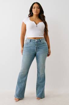PLUS BECCA ‘I LOVE TRUE RELIGION’ MID RISE BOOTCUT JEAN, image 3