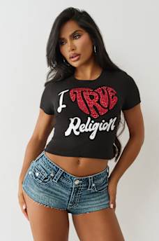 'I LOVE TRUE RELIGION' BABY TEE, image 2