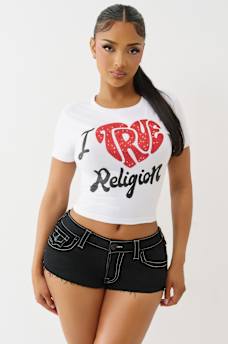 'I LOVE TRUE RELIGION' BABY TEE, image 2