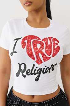 'I LOVE TRUE RELIGION' BABY TEE, image 1