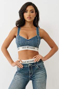 DENIM BRA TOP, image 2
