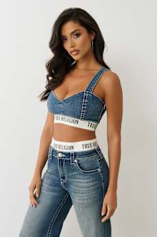 DENIM BRA TOP, image 4