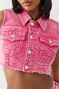CROPPED BIG T VEST, image 1