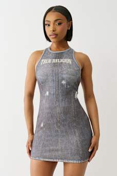 DISTRESSED TERRY DRESS, image 2