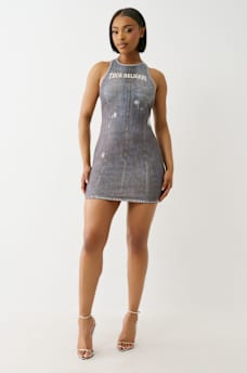 DISTRESSED TERRY DRESS, image 3