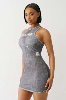 DISTRESSED TERRY DRESS, image 4