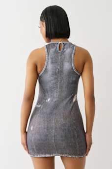 DISTRESSED TERRY DRESS, image 5